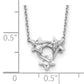 Sterling Silver Rh-Plated Triple Cz Star W/ 1.25 Ext. Pendant Choker