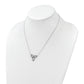 Sterling Silver Polished Rhodium-Plated Cz Celtic Knot 18In Necklace