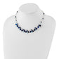 Sterling Silver Blue Crystal/Lapis/Amazonite/Fw Cultured Pearl Neck