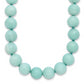 Sterling Silver 10-10.5mm Smooth Beaded Amazonite Necklace W/Sterling S.Rh Clasp