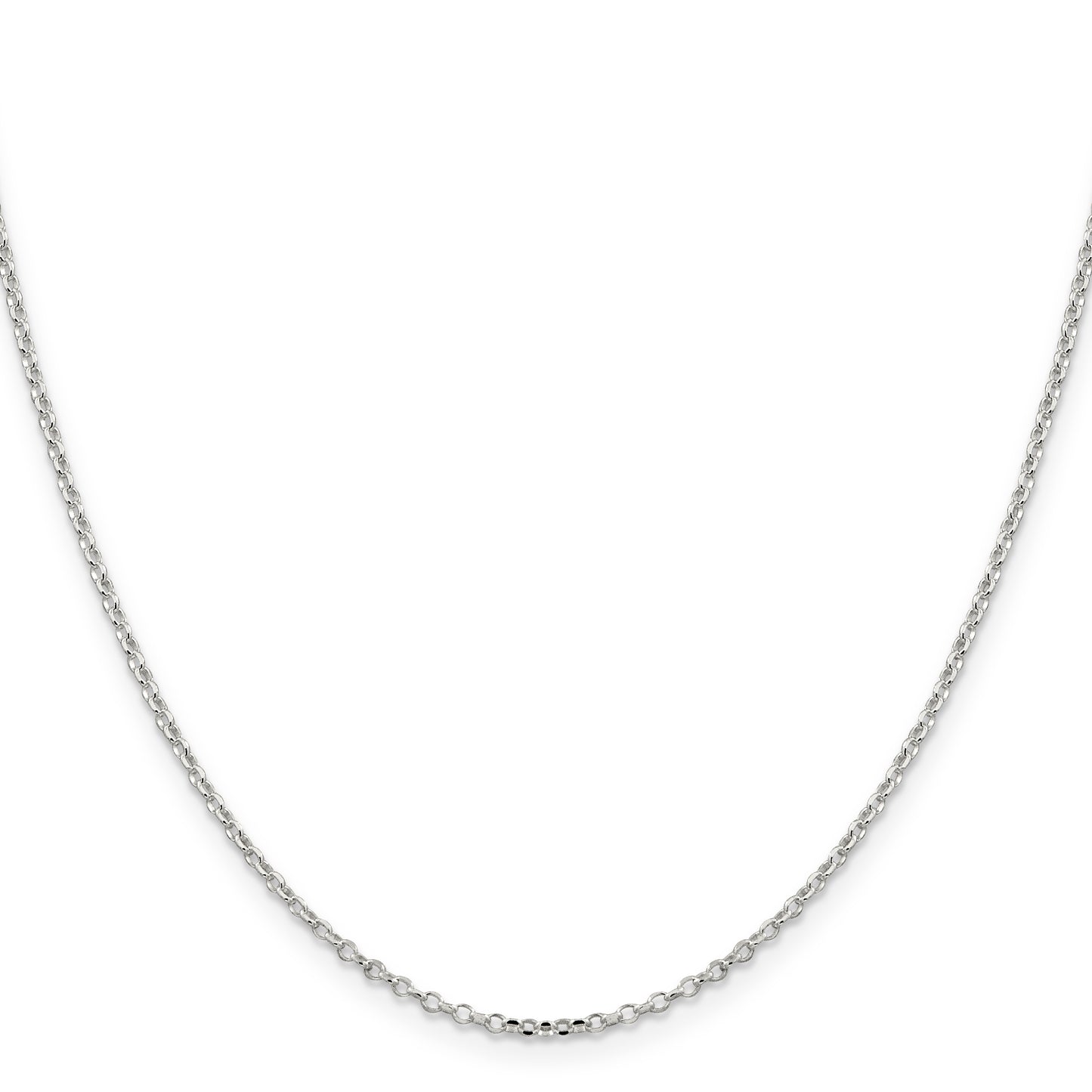 20 Inch Sterling Silver 1.75mm Diamond-Cut Cable Chain