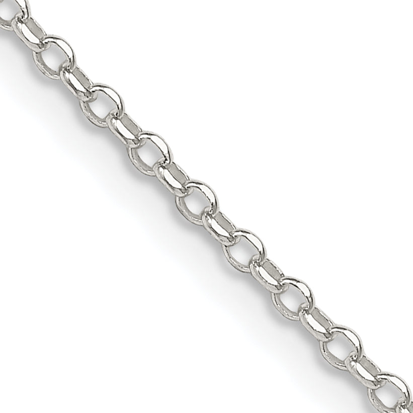 18 Inch Sterling Silver 1.75mm Diamond-Cut Cable Chain W/2In Ext.