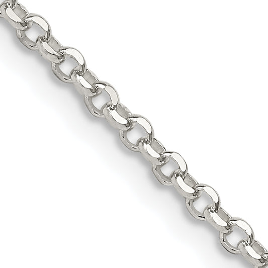 16 Inch Sterling Silver 2.2mm Diamond-Cut Cable Chain