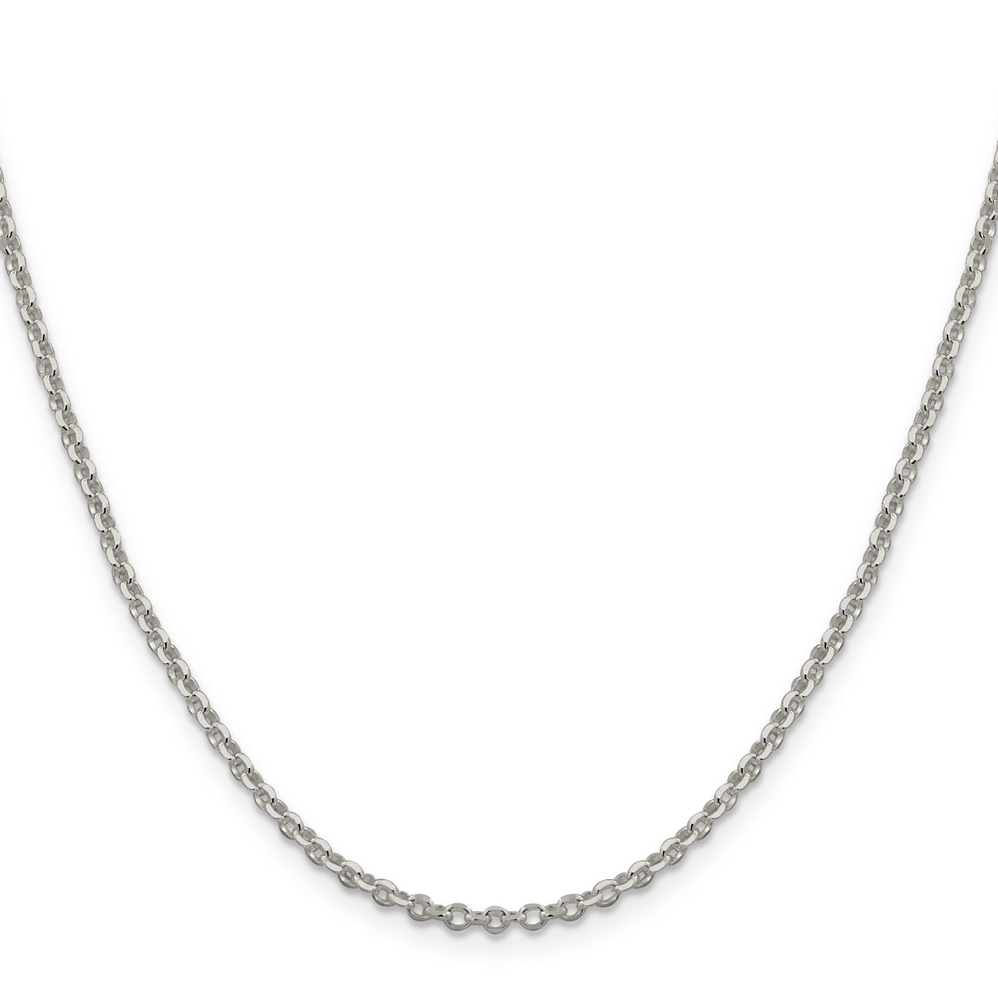 24 Inch Sterling Silver 2.6mm Diamond-Cut Cable Chain