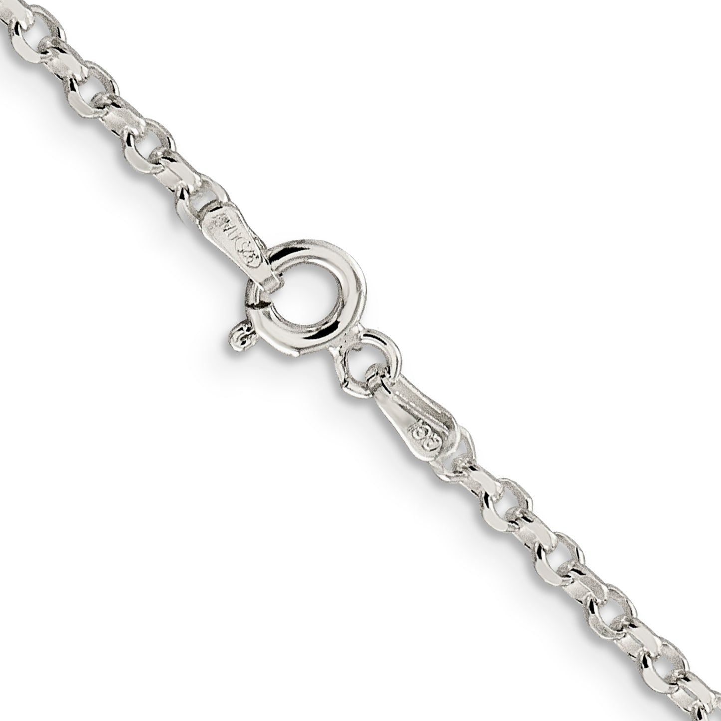 30 Inch Sterling Silver 2.6mm Diamond-Cut Cable Chain