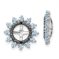 Sterling Silver Rhodium Swiss Blue Topaz & Black Sapphire Earring Jacket