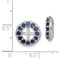 Sterling Silver Rhodium Diam. & Created Sapphire Earring Jacket