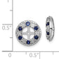 Sterling Silver Rhodium Created Sapphire Earring Jacket