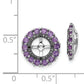 Sterling Silver Rhodium Amethyst & Black Sapphire Earring Jacket