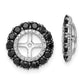 Sterling Silver Rhodium Diam. & Black Sapphire Earring Jacket