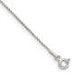 9 Inch Sterling Silver 1mm Beaded Chain Anklet