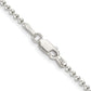 22 Inch Sterling Silver 2mm Beaded Chain