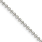 30 Inch Sterling Silver 2mm Beaded Chain