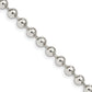 16 Inch Sterling Silver 4mm Beaded Chain