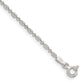 10 Inch Sterling Silver 1.5mm Fancy Beaded Chain Anklet