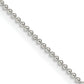 16 Inch Sterling Silver 1.25mm Beaded Chain