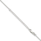 18 Inch Sterling Silver 1.5mm Beaded Chain W/2In Ext.