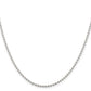 24 Inch Sterling Silver 2.35mm Beaded Chain