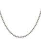 24 Inch Sterling Silver 3mm Beaded Chain