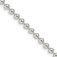 18 Inch Sterling Silver 3mm Beaded Chain