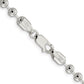 16 Inch Sterling Silver 5mm Beaded Chain