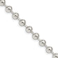 18 Inch Sterling Silver 5mm Beaded Chain