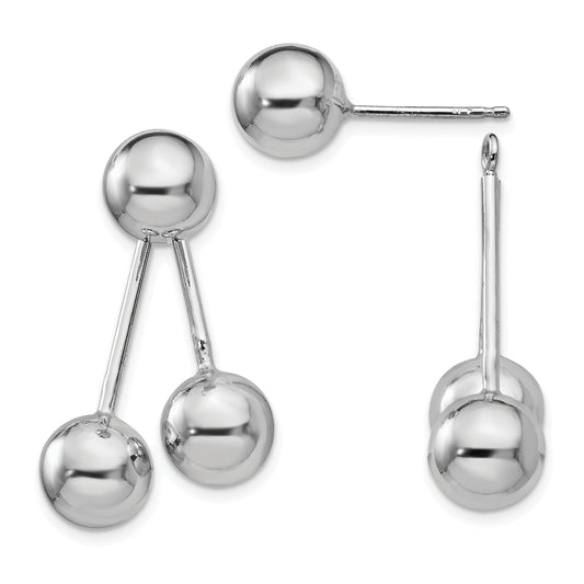 Sterling Silver Polished Ball Post Earrings