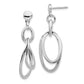 Sterling Silver Rhodium-Plated Polished Dangle Earrings