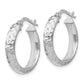 Sterling Silver Ss Radiant Essence Rhodium-Plated Hinged Hoop Earrings