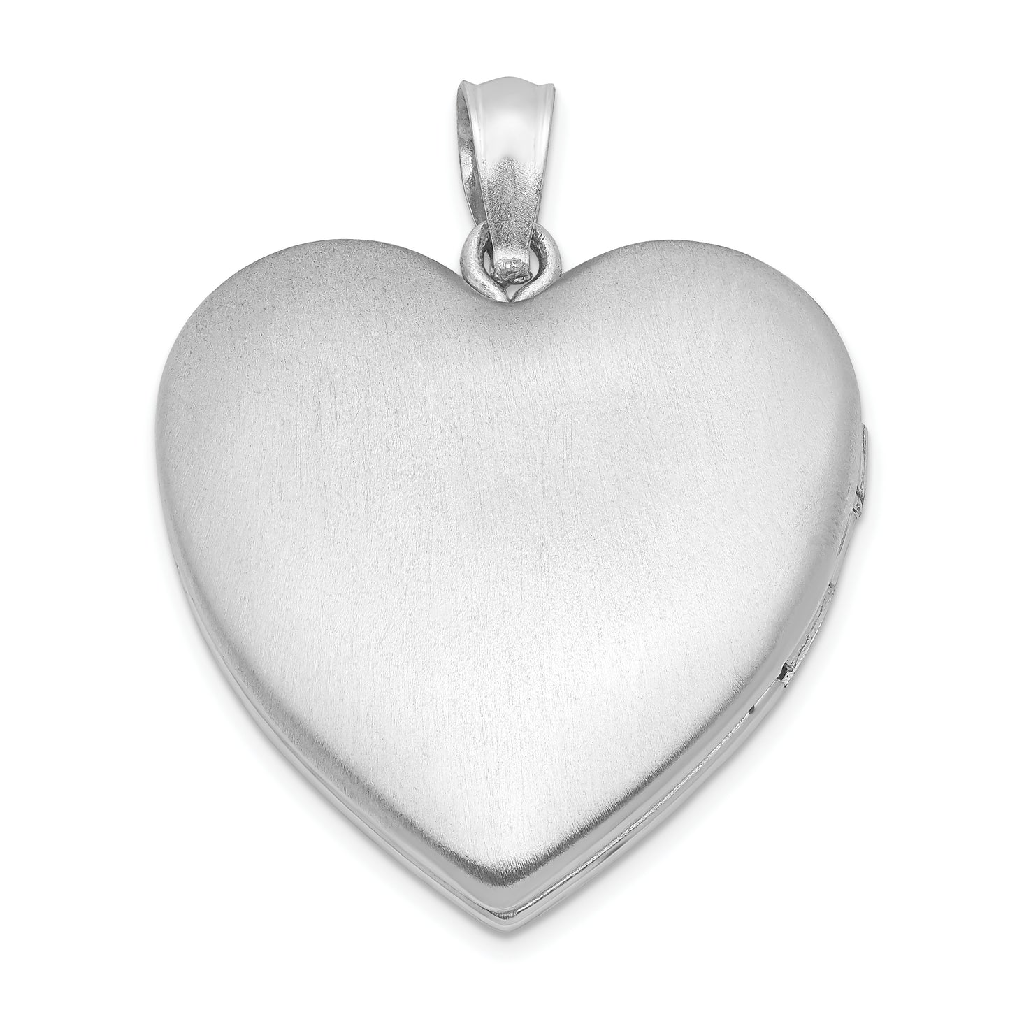 Sterling Silver Rhodium-Plated Guardian Angel Ash Holder Heart Locket