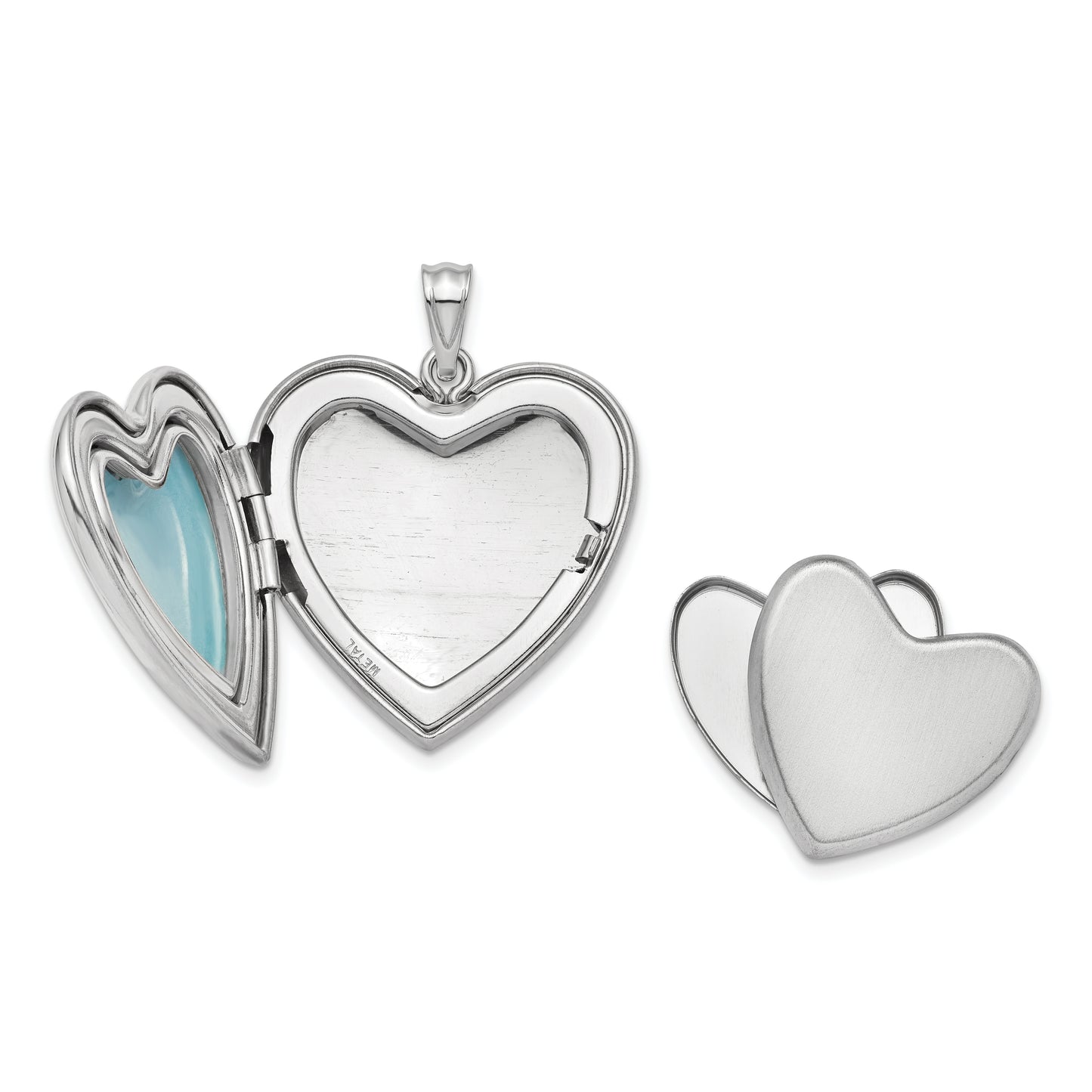 Sterling Silver Rhodium-Plated Guardian Angel Ash Holder Heart Locket