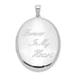 Sterling Silver Rhodium-Plated Forever In My Heart Ash Holder Oval Locket