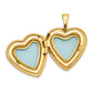 Gold Filled 14/20 1/20 Satin And Polished 2-Frame 15mm Heart Locket