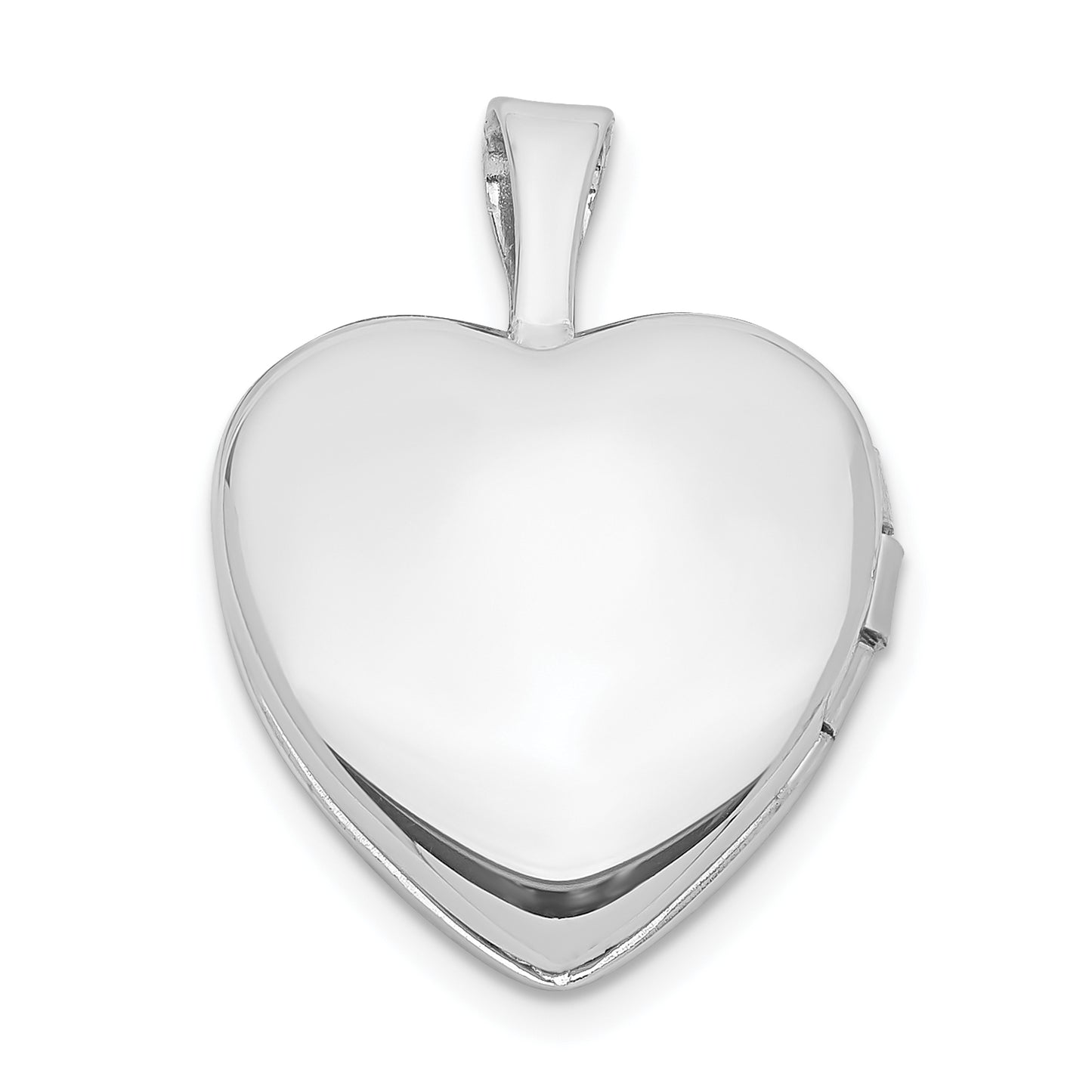 Sterling Silver Rhodium-Plated & Gold Tone Satin D/C Cross Heart Locket