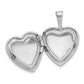 Sterling Silver Rhodium-Plated & Gold Tone Satin D/C Cross Heart Locket