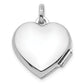 Sterling Silver Rhodium-Plated Mom 15mm Heart Locket