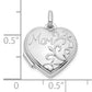 Sterling Silver Rhodium-Plated Mom 15mm Heart Locket