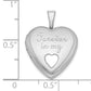 Sterling Silver Rhodium-Plated Satin Forever In My Heart 16mm Locket