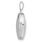 Sterling Silver Rhodium-Plated Diamond 17mm Oval Locket