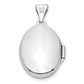 Sterling Silver Rhodium-Plated Diamond 17mm Oval Locket