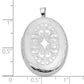 Sterling Silver Rhodium-Plated Polished Medallion 26X20mm Oval Locket