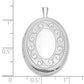 Sterling Silver Rhodium-Plated Paisley Border 26X20mm Oval Locket