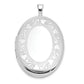 Sterling Silver Rhodium-Plated Heart Border 26X20mm Oval Locket