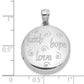 Sterling Silver Rhodium-Plated Faith, Hope, Love 20mm Round Locket