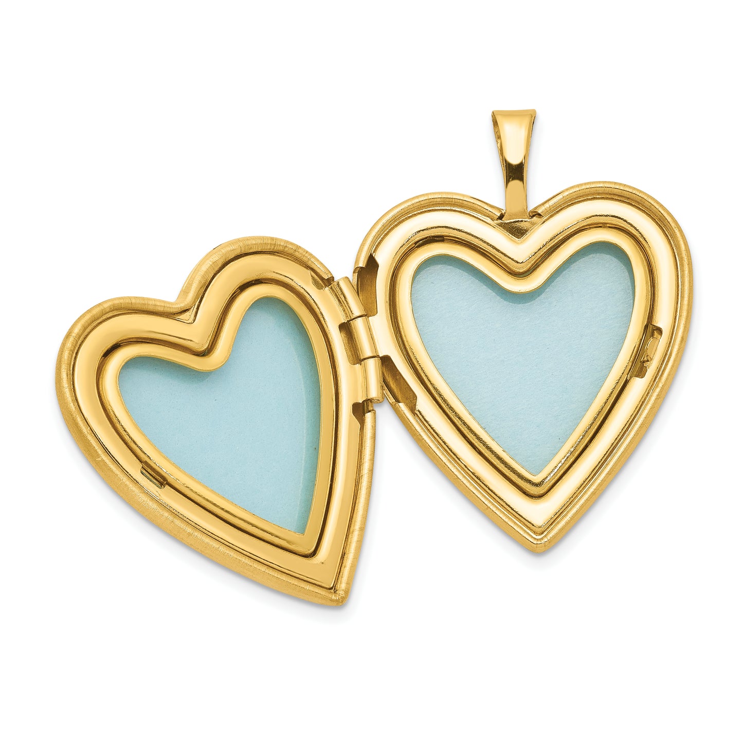 Gold Filled 14/20 1/20 Polished & Satin Fancy Border 19mm Heart Locket