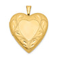 Gold Filled 14/20 1/20 Polished & Satin Fancy Border 19mm Heart Locket