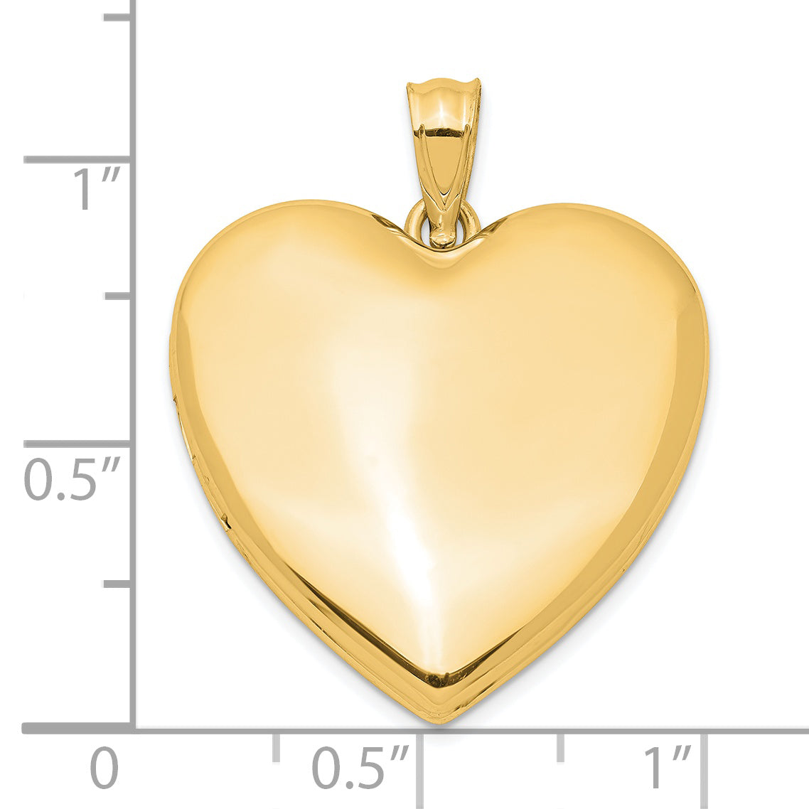 Ss/Gold Plated Sterling Silver Gold-Plated 24mm Plain Heart Locket