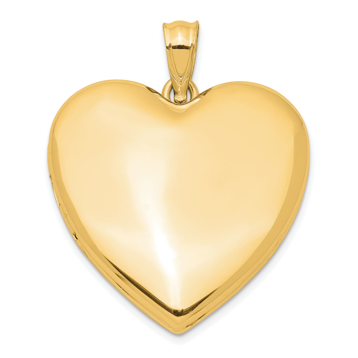 Ss/Gold Plated Sterling Silver Gold-Plated 24mm Plain Heart Locket