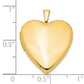 Ss/Gold Plated Sterling Silver Gold-Plated 20mm Polished Front/Satin Back Heart Locket