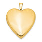 Ss/Gold Plated Sterling Silver Gold-Plated 20mm Polished Front/Satin Back Heart Locket